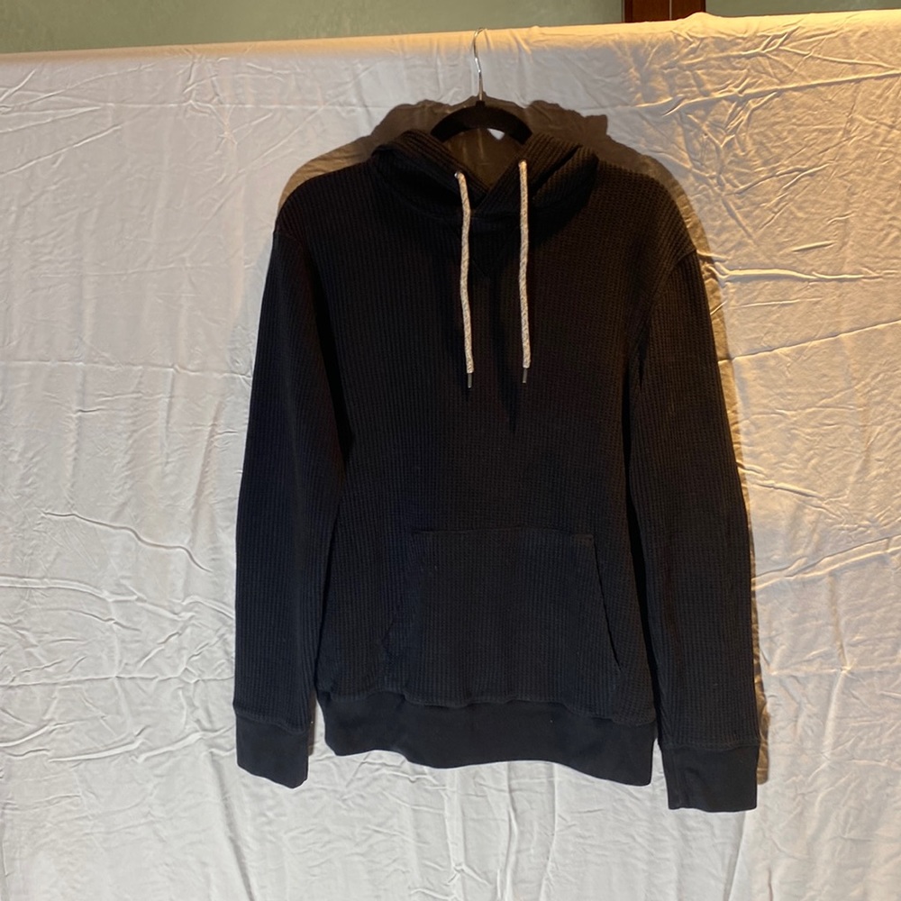 American Eagle Black Hooded Sweater